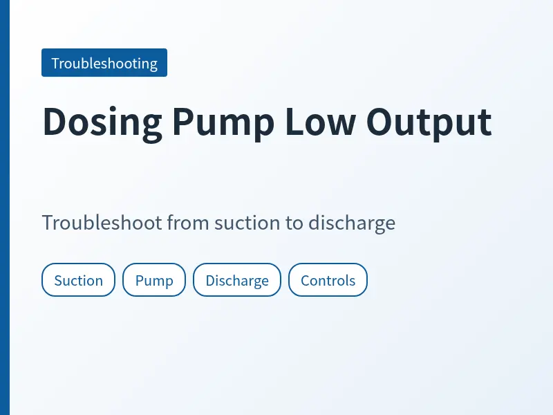 Cover for dosing pump low output covering suction, head, discharge and control zones