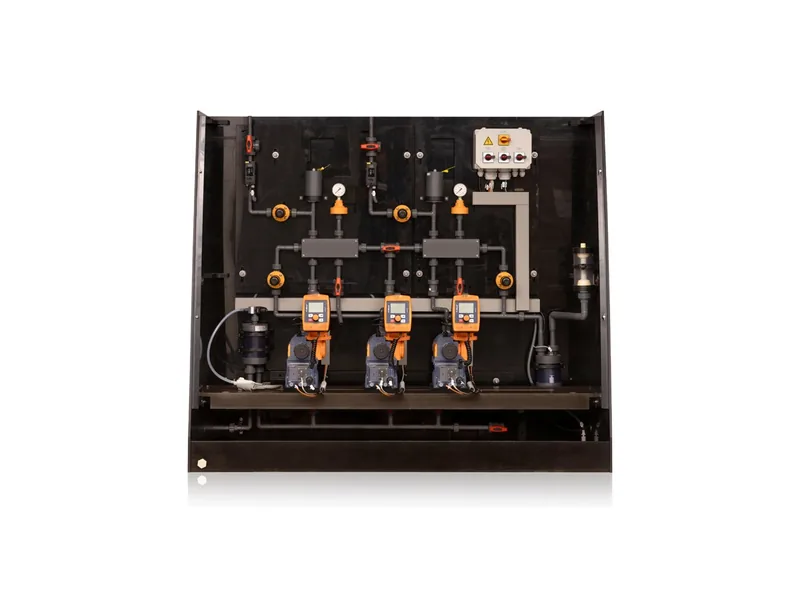 chemical dosing system components: ProMinent DULCODOS panel dosing system